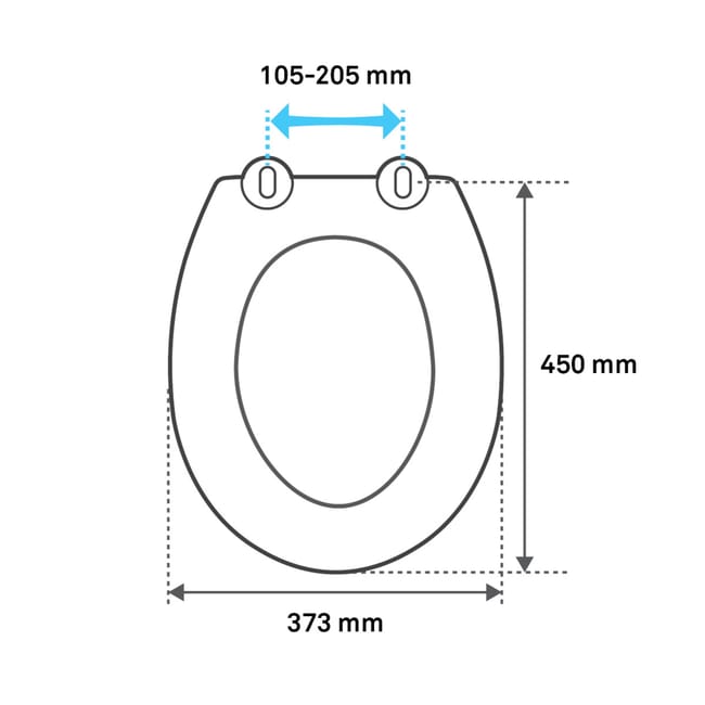 Abattant wc top entraxe 27 cm