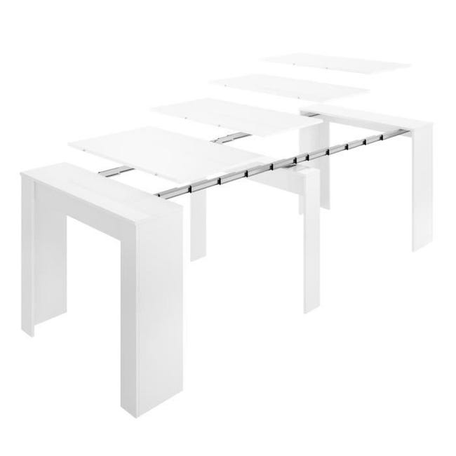 Table console extensible pour cuisine salle à manger /Blanc 78x110x33-66 cm  - TALY