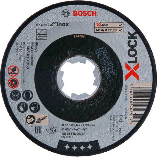 Bosch Bosch Accessories 2608603516 2608603516 Disque à tronçonner 115 mm 22.23 mm 1 