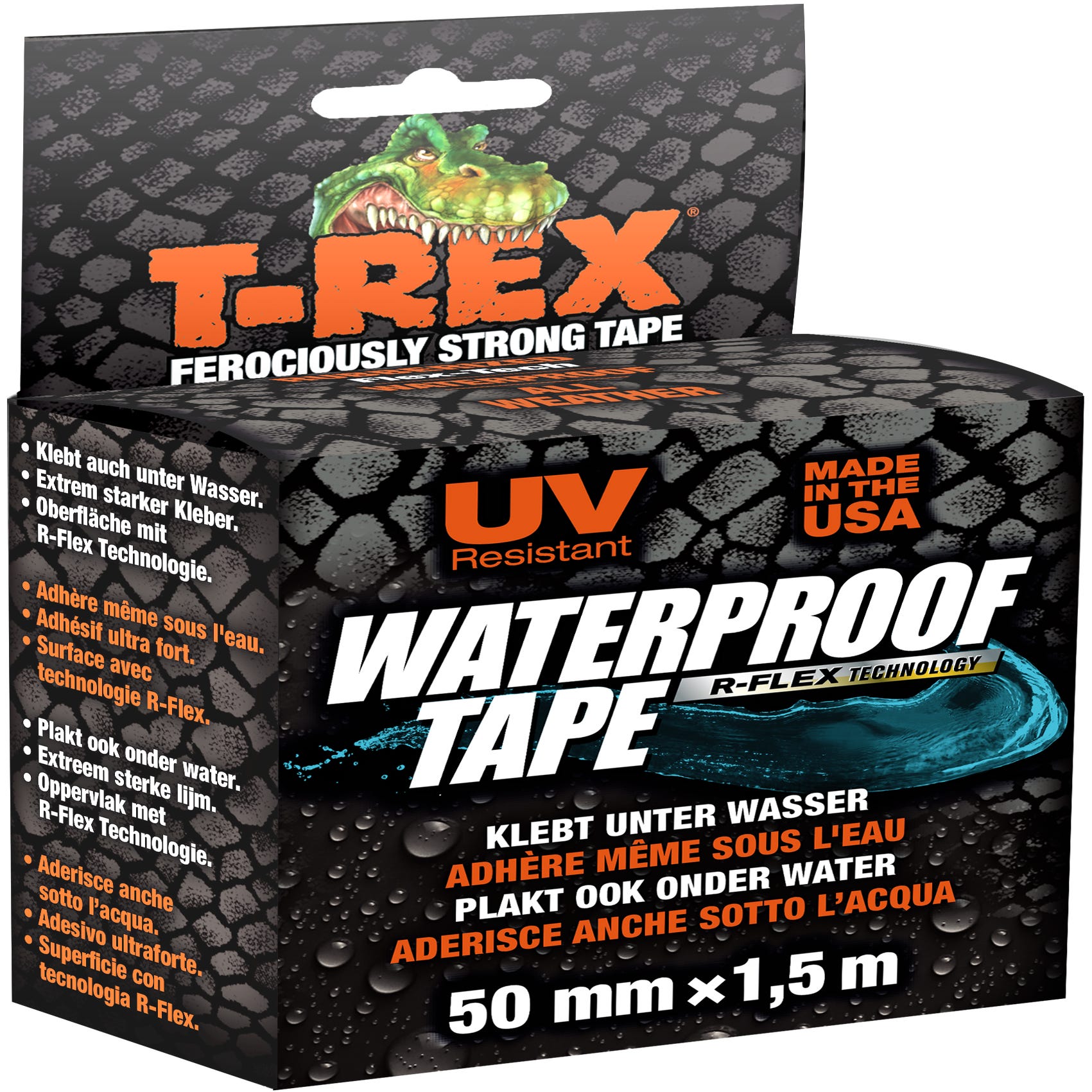 T-REX Waterproof - Ruban adhésif étanche pour réparation et  étanchéification 50 mm x 1,5 m