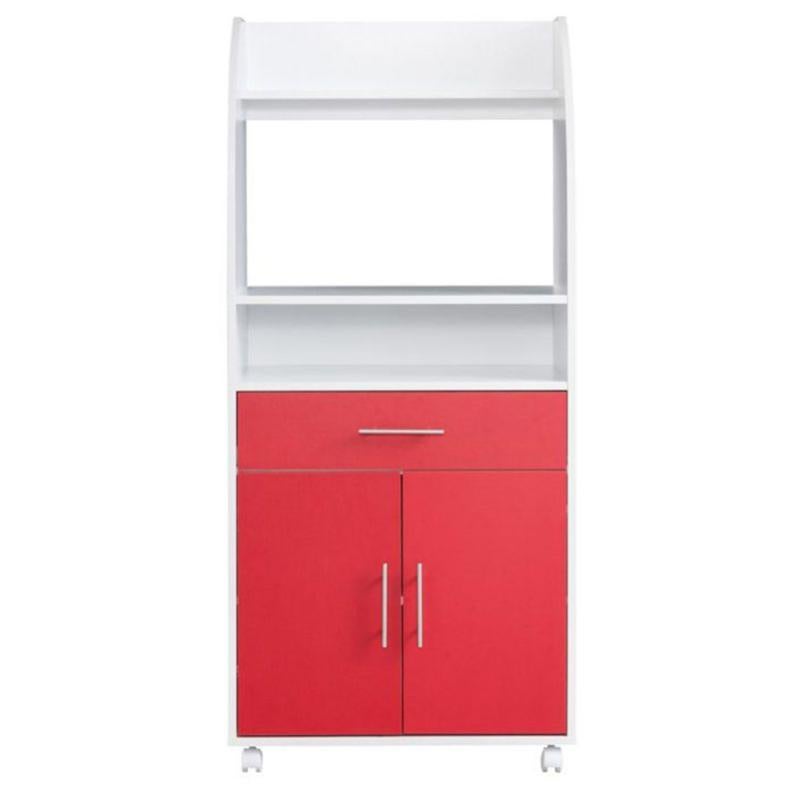 Paris Prix Meuble De Rangement Cuisine "morin" 138cm Rouge Leroy Merlin