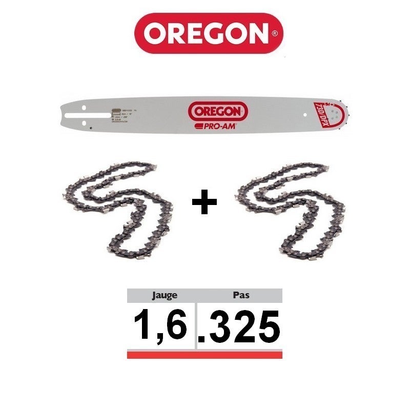 Guide chaîne tronçonneuse Oregon 50 cm 325 063 81 dents - 203VXLGD025