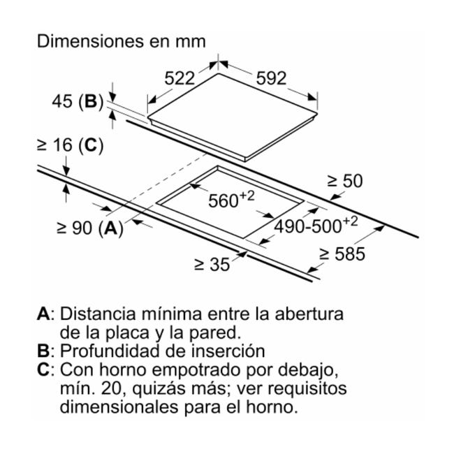 Placa Vitrocerámica Balay 3EB720LR, 4 Zonas, Negra