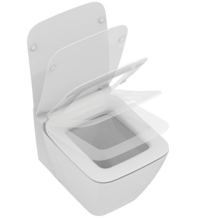 Ideal Standard Pack Wc Suspendu Aquablade Avec Abattant Ultra Fin Frein De Chute Blanc