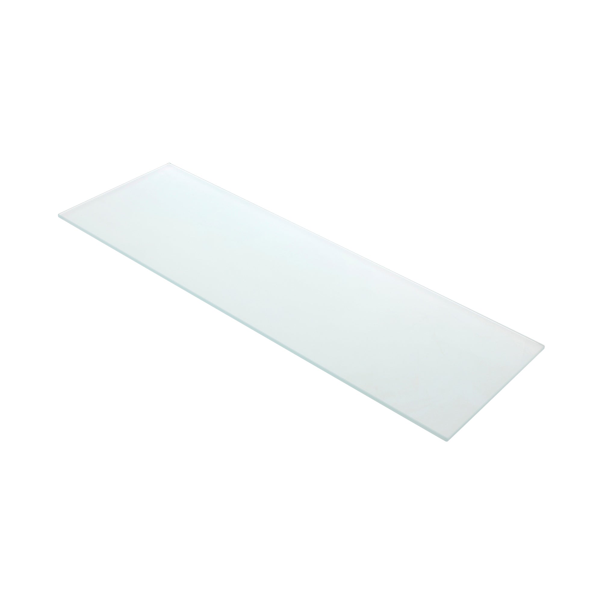 Estante de Cristal Rectangular - Ideal para Baño - Medidas 400x6x150 mm -  Espesor de la Balda: 6 mm - Acabado Transparente - 1 Unidad