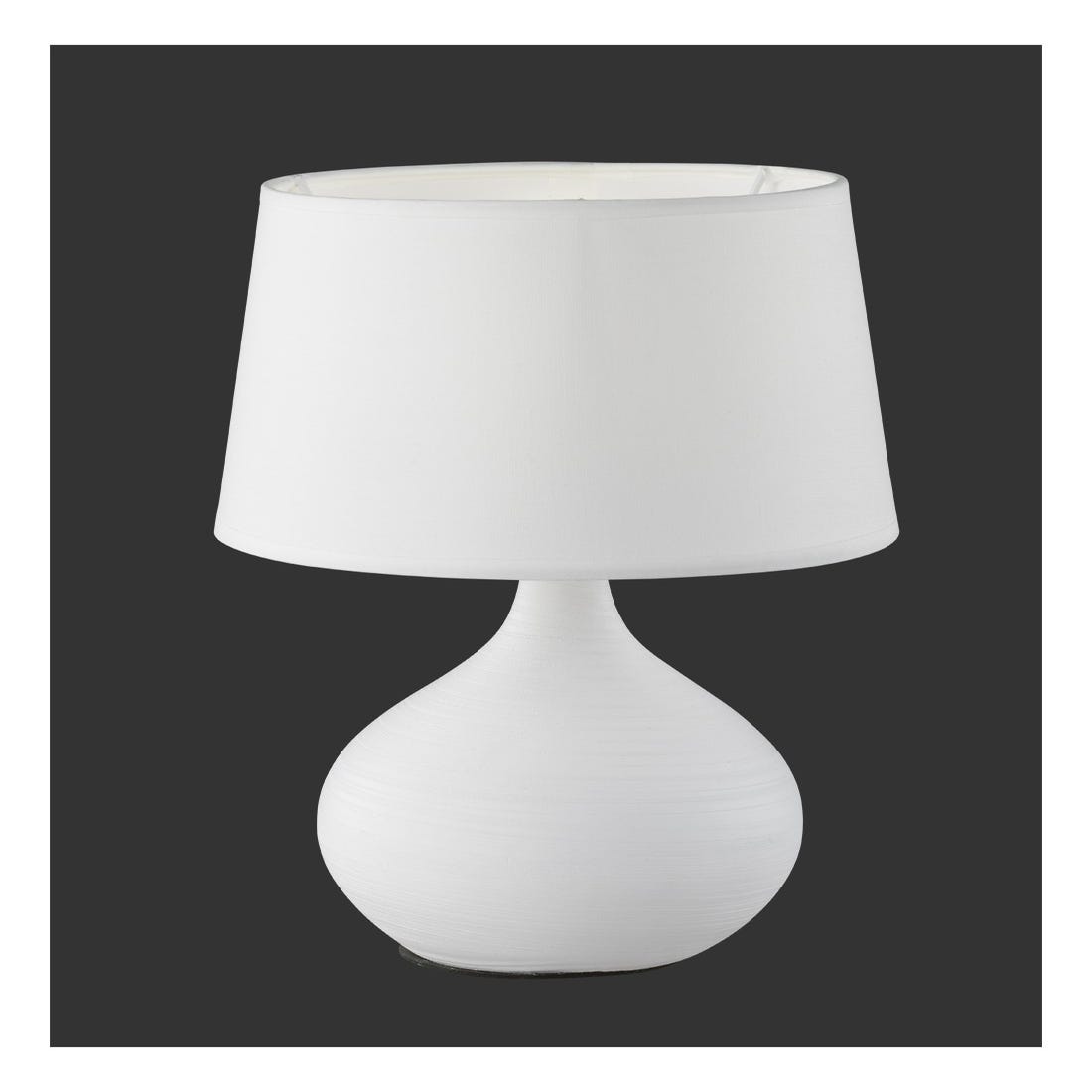 Lámpara de mesa de cerámica con pantalla blanca March