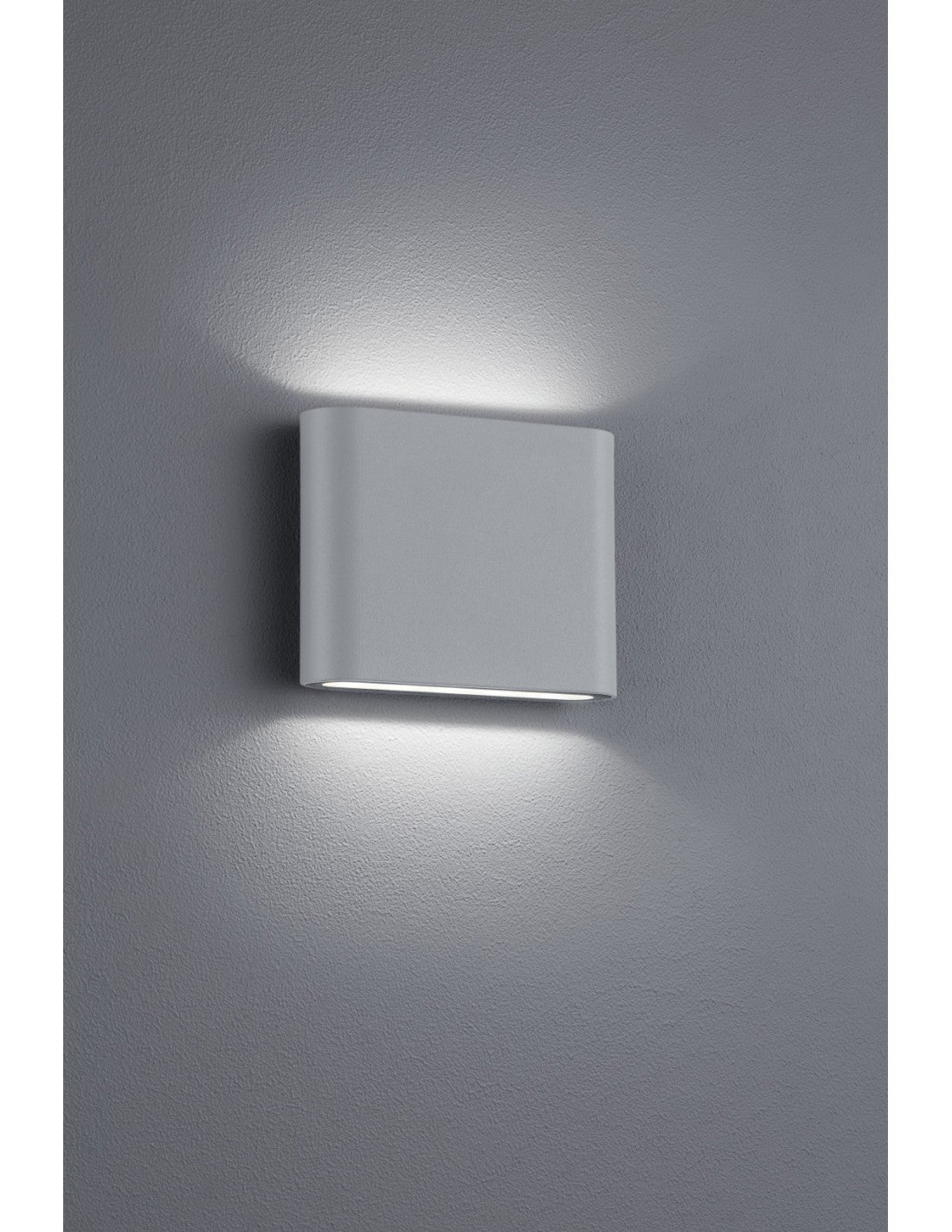 Aplique rectangular thames ii led doble emisión ip54 aluminio l11 cm trio lighting