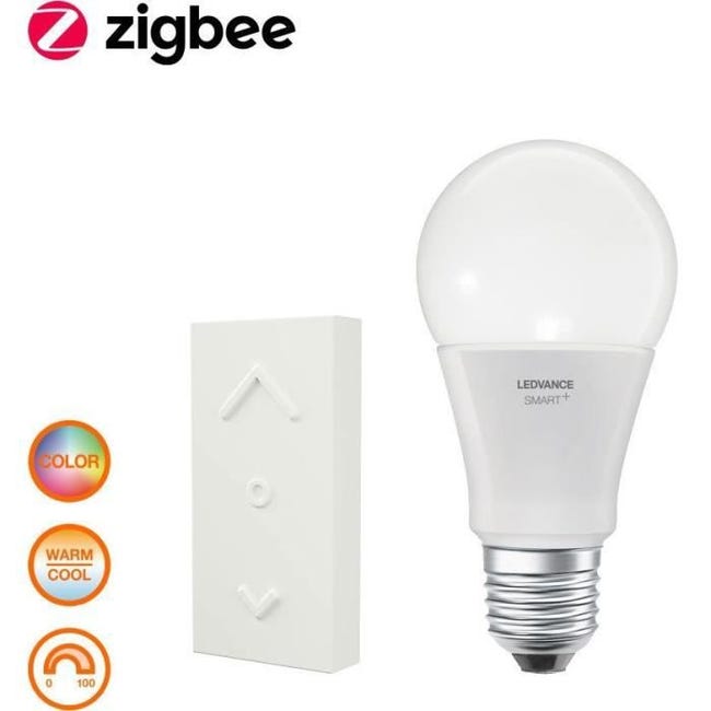 LEDVANCE SMART+ ZigBee COLOR SWITCH MINI KIT /Ampoule 60W E27 couleur  changeante + interrupteur