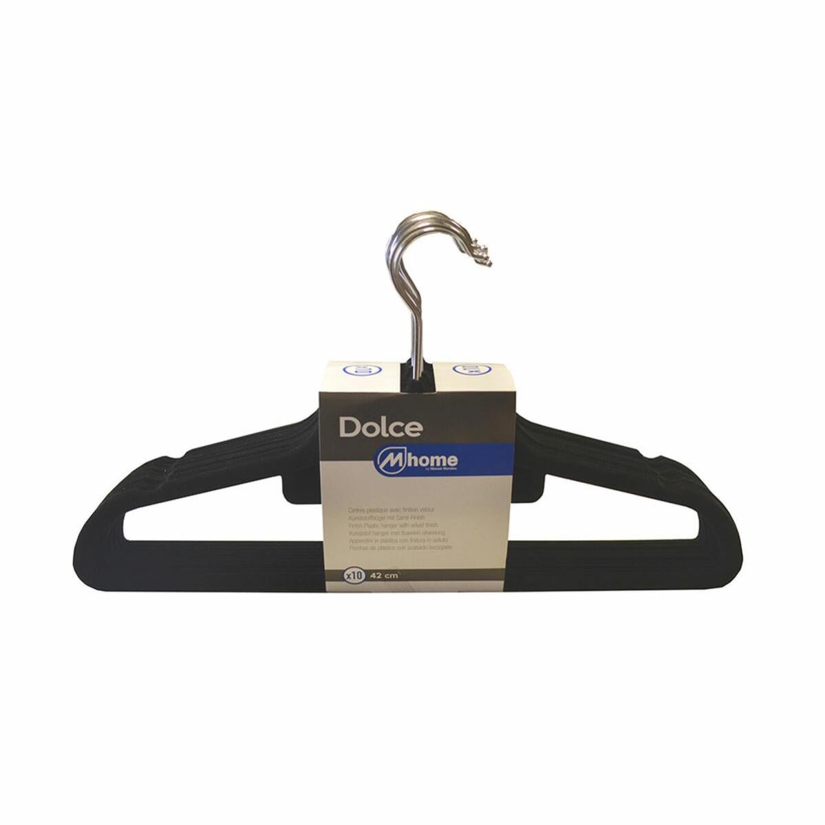 Kiroplast Grucce Velluto Capospalla Spalla Larga Appendini Velluto Stampelle Floccate Appendini Floccati Grucce Antiscivolo per Abiti (LUNGHEZ.39CM