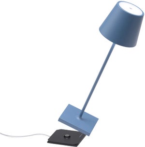 Lampada da tavolo AZZURRO LED a batteria dimmerabile Senza fili con lu