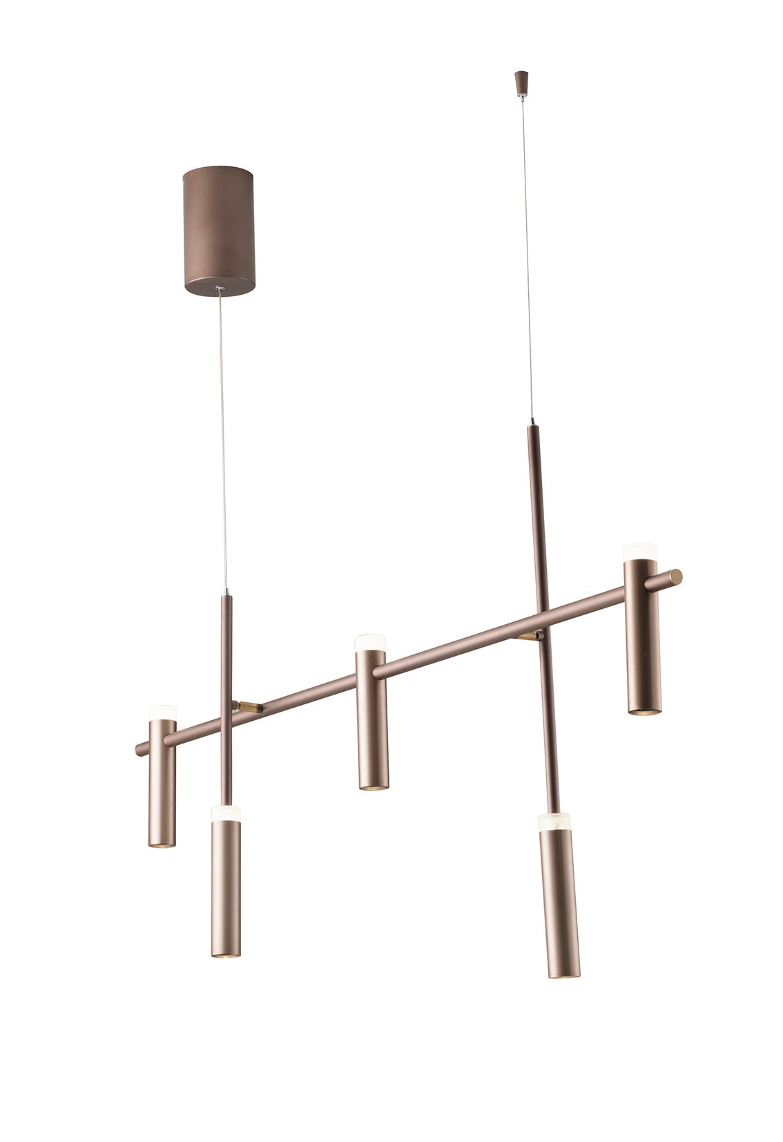 Vela suspensión bronce en aluminio 35w 3600lm 4000k(luz natural) 125x120x19 1cm.