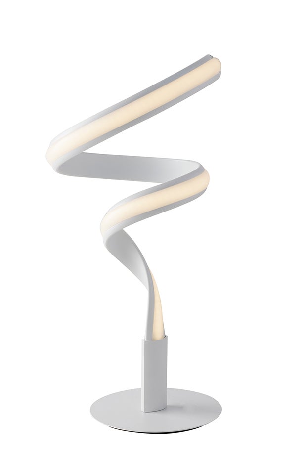 Lámpara de lectura mystral en aluminio blanco con difusor de silicona 1 12 w 4000 k (luz natural)