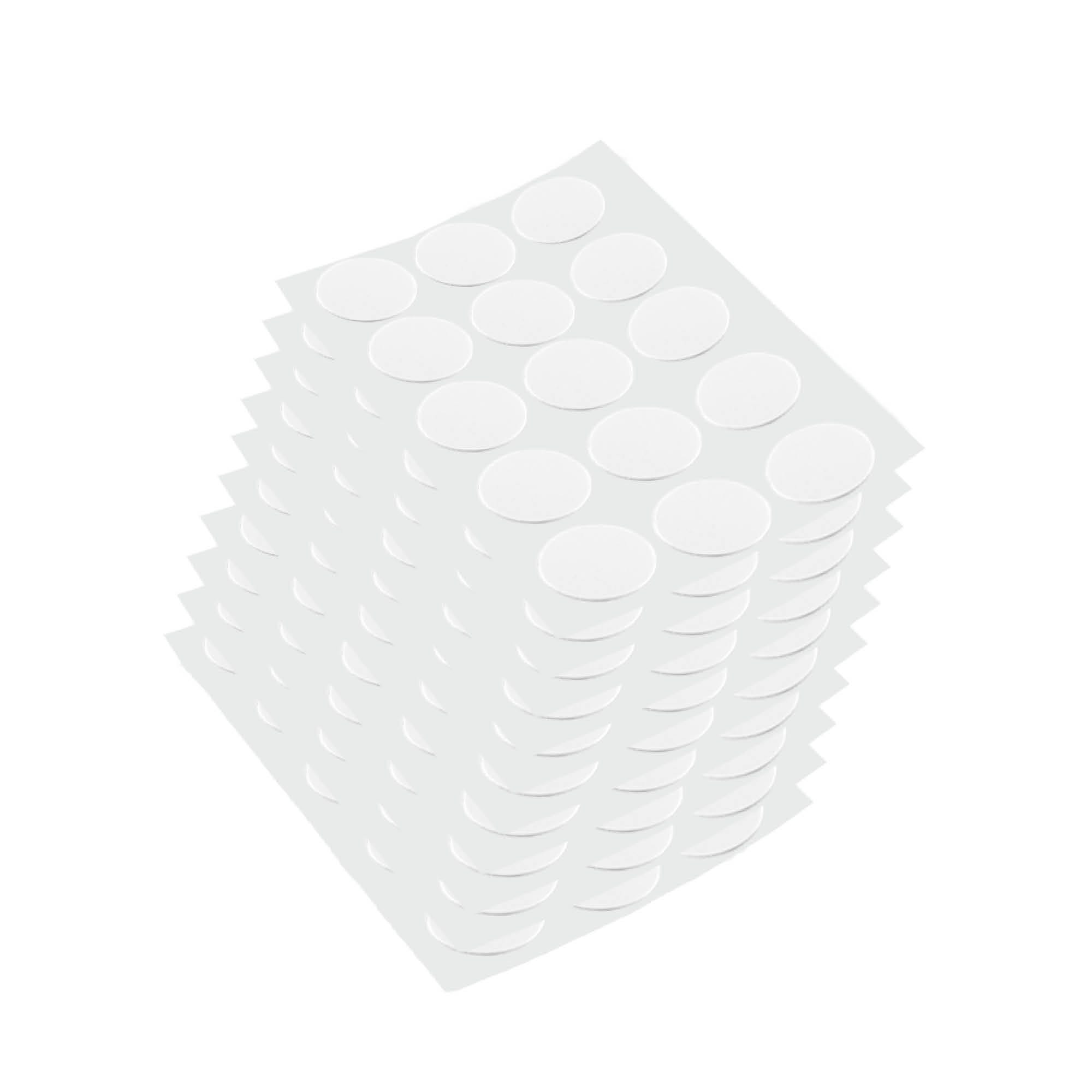 Lot de 96 pastilles autocollantes blanches 15 mm étiquettes pour dés