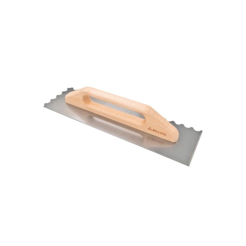 Platoir Droit Manche Bois Peuplier - Lame Acier Flexible 300x160mm - Outil De Peinture Pro