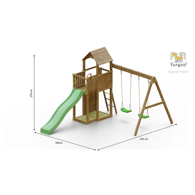 Comprar parque infantil de madera para uso profesional - Juegoyjardin