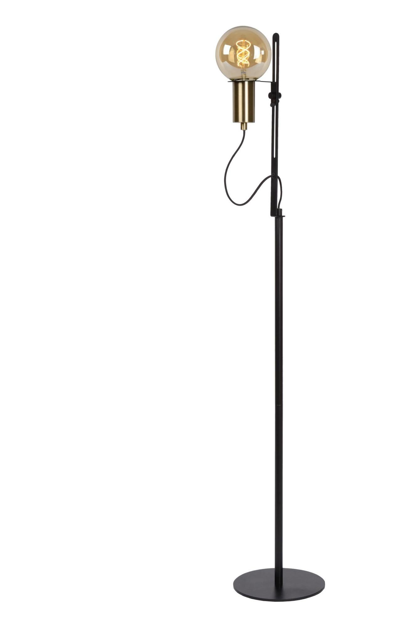 Lucide MALCOLM Tischlampe – 23 Cm, Schwarz, Höhenverstellbar, Mit E27 Fassung, Inkl. Schalter Am Kabel