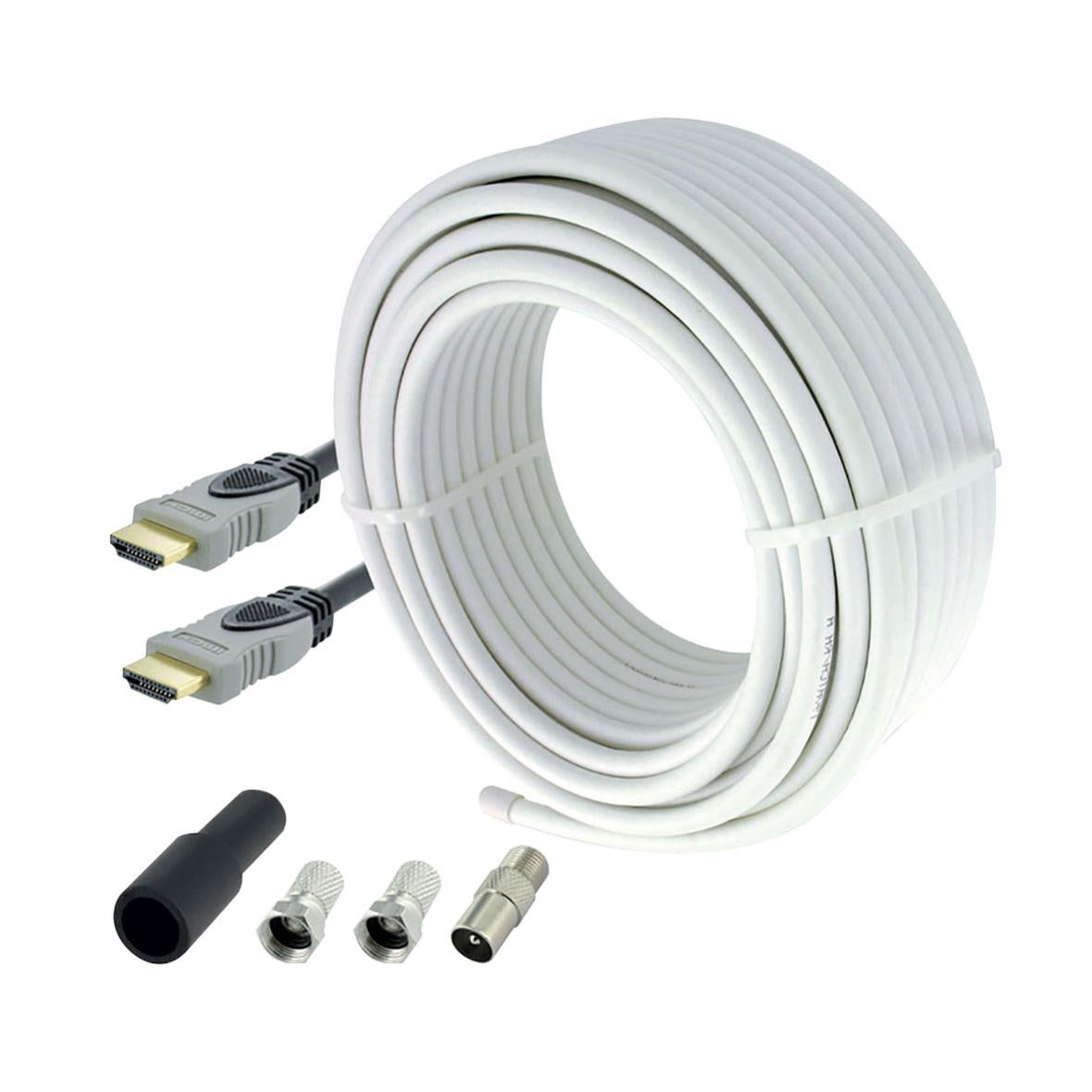 Kit Câble Coaxial + Hdmi + Connectique Satellite/terrestre - Sedea - 046160 - 2