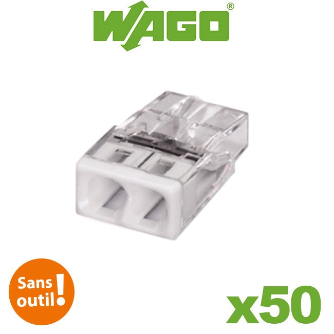 10 mini bornes automatiques 3 entrées Wago (2273) 0,5 - 2,5 mm²
