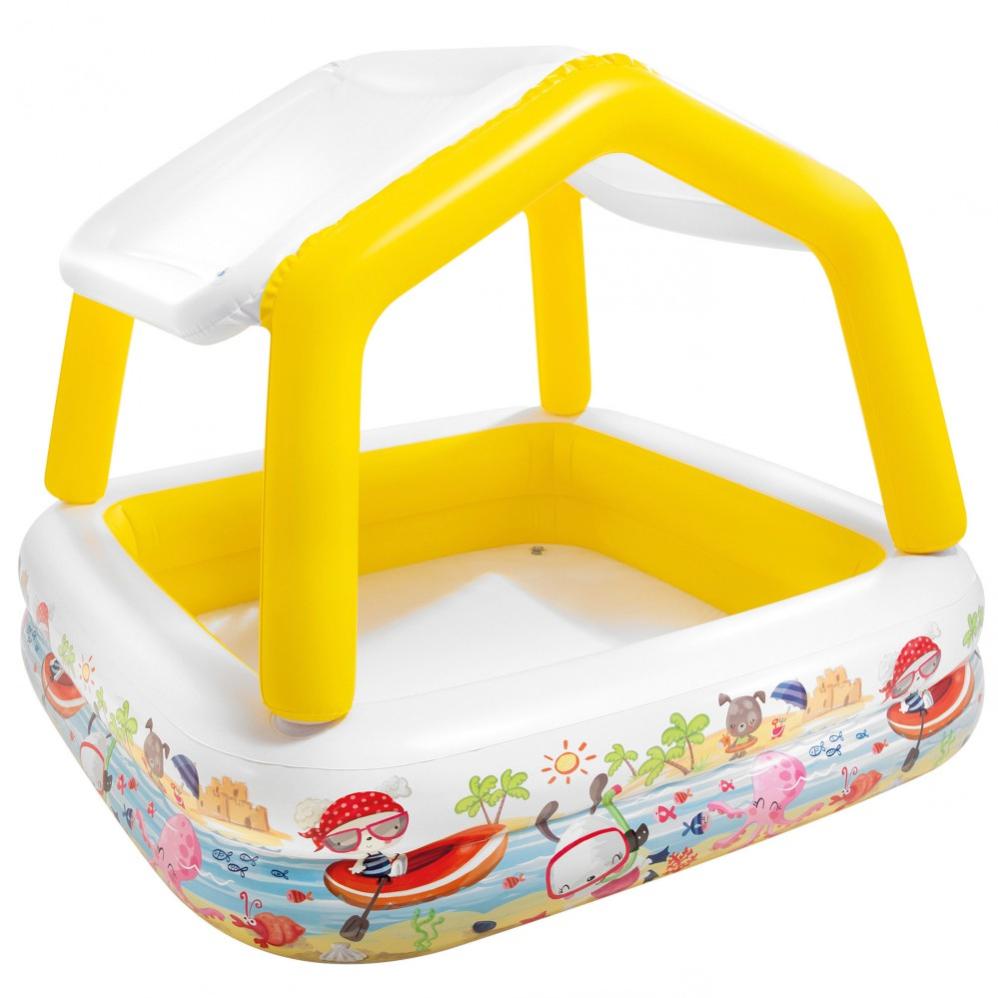 Piscina Hinchable Infantil Intex Con Toldo Extraíble - 157X157X122 Cm - 295 L