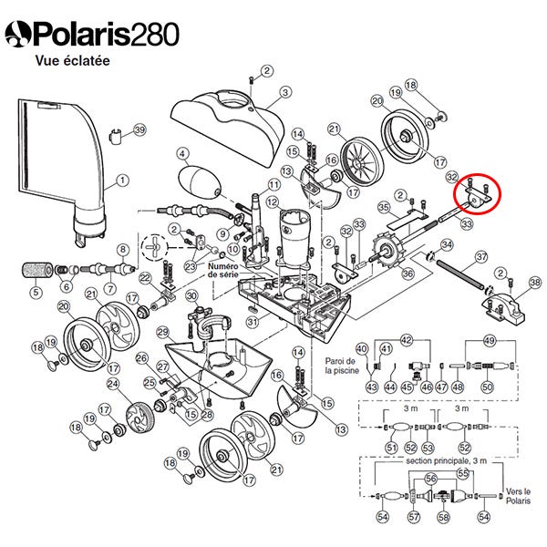 Roulement de turbine polaris 180/280 c80