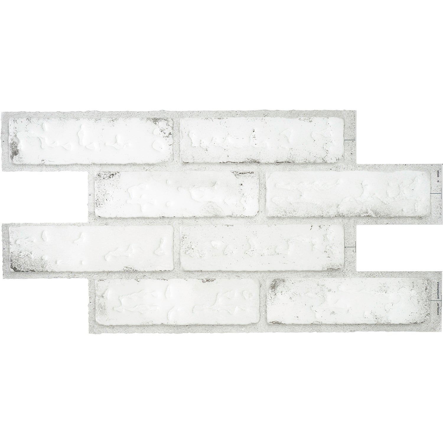 Smart tiles 2 xl credenzas adhesivas - brik sidney gris, blanco - efecto ladrillo - 54,61 cm x 27,94 cm