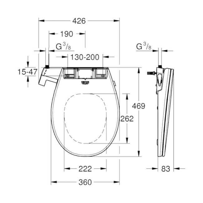 Abattant wc japonais grohe best sale