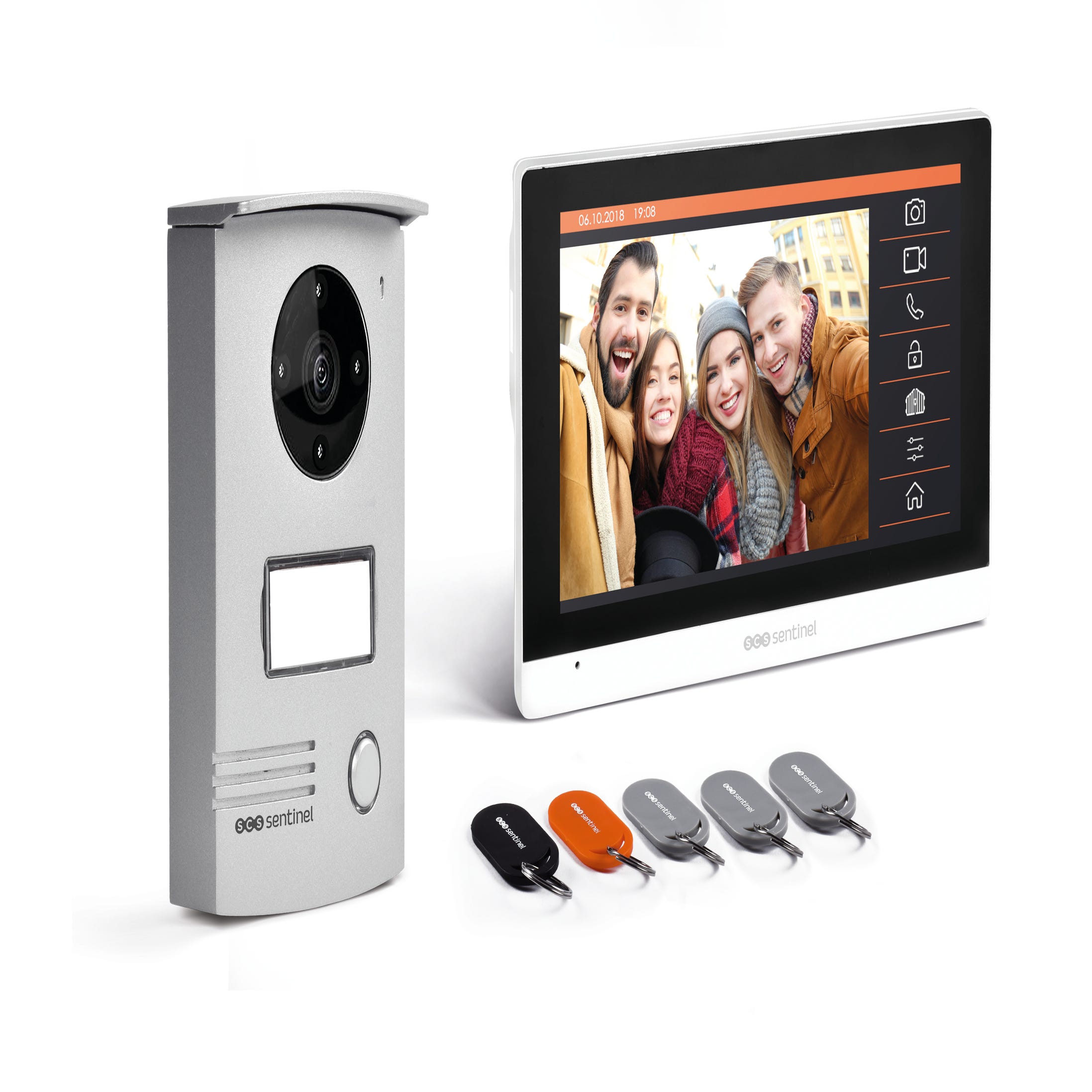 Dragonsview-videoportero Wifi con cerradura, 7 pulgadas, videoportero  inalámbrico, sistema de intercomunicación para teléfono y puerta