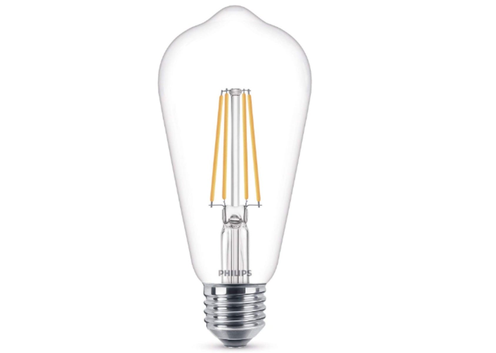 Lampadina LED Vintage Philips Lighting, Attacco E27, da 7W Equivalenti a 60  W, 2700K lumen Classe di efficienza energetica A++