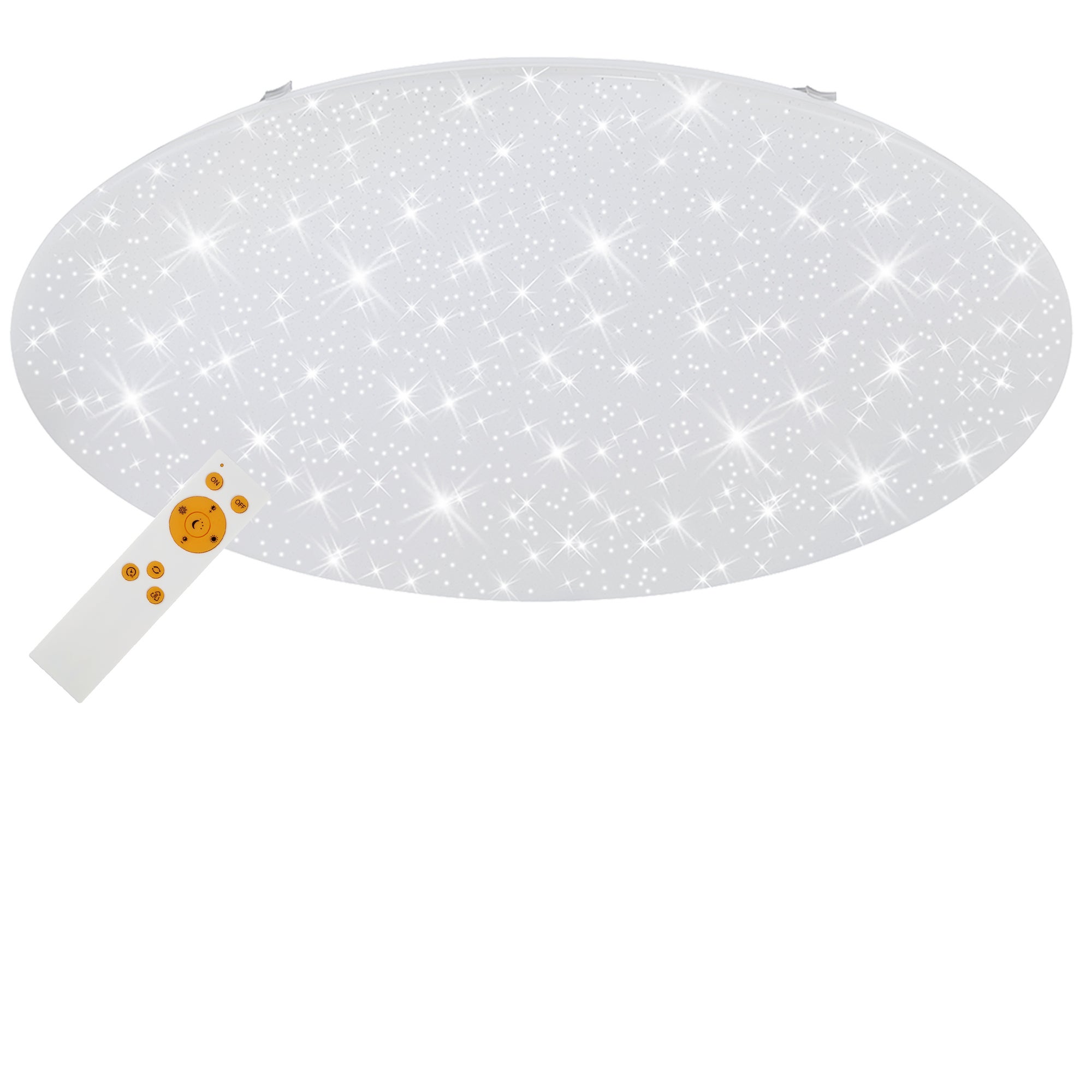 salon moderne pour chambre à coucher 24 W 40 cm blanc chambre d'enfant rond SHILOOK Plafonnier LED à intensité variable avec télécommande ciel étoilé 