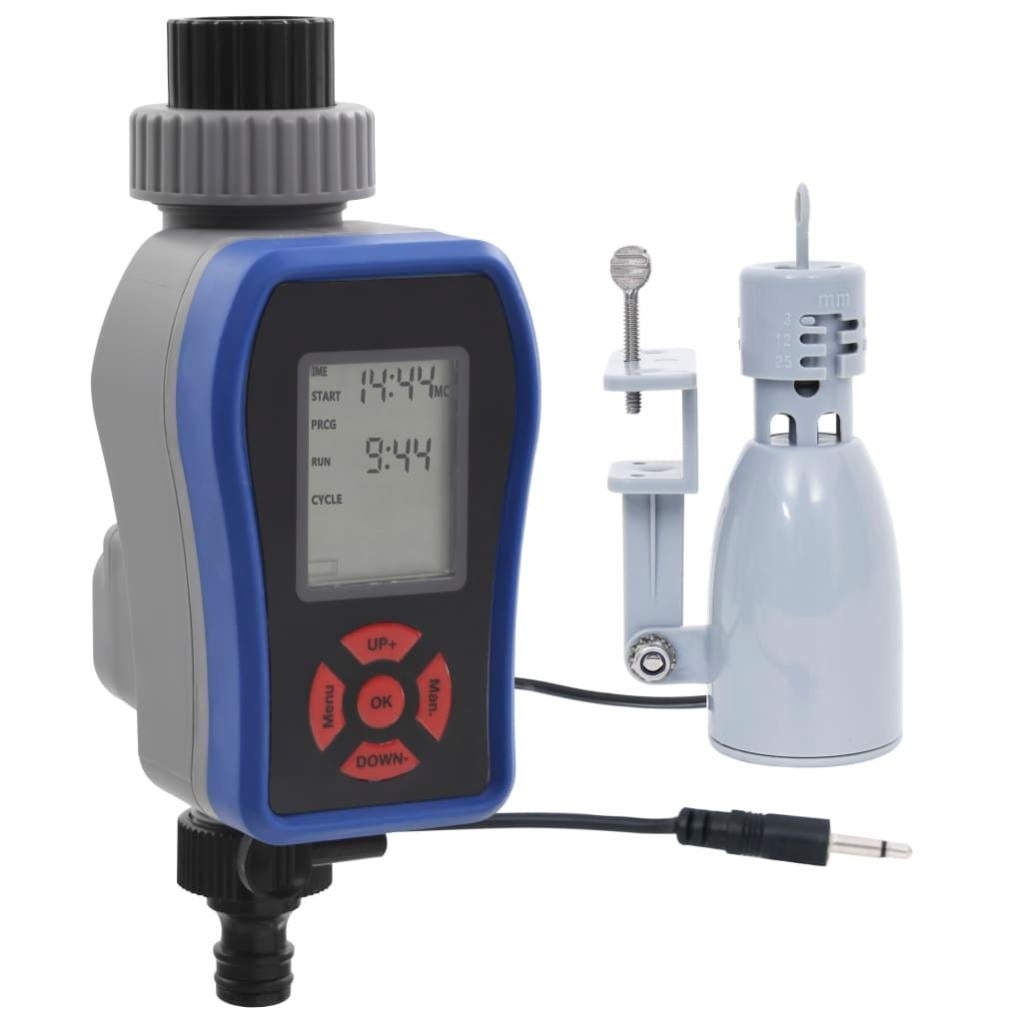 Rainfactory Timer Irrigazione Digitale 2 Uscite, IPX5, Ritardo Pioggia, Programmatore Per Irrigazione A Goccia E Giardino, Con Display LCD