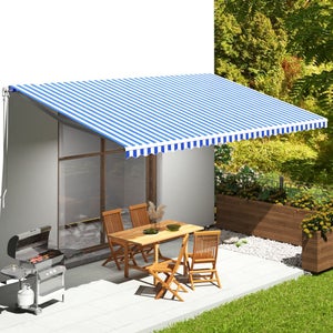 Tenda da sole Multirighe per esterno Resistente cm 140x300 con Anelli Blu  Dis. 4