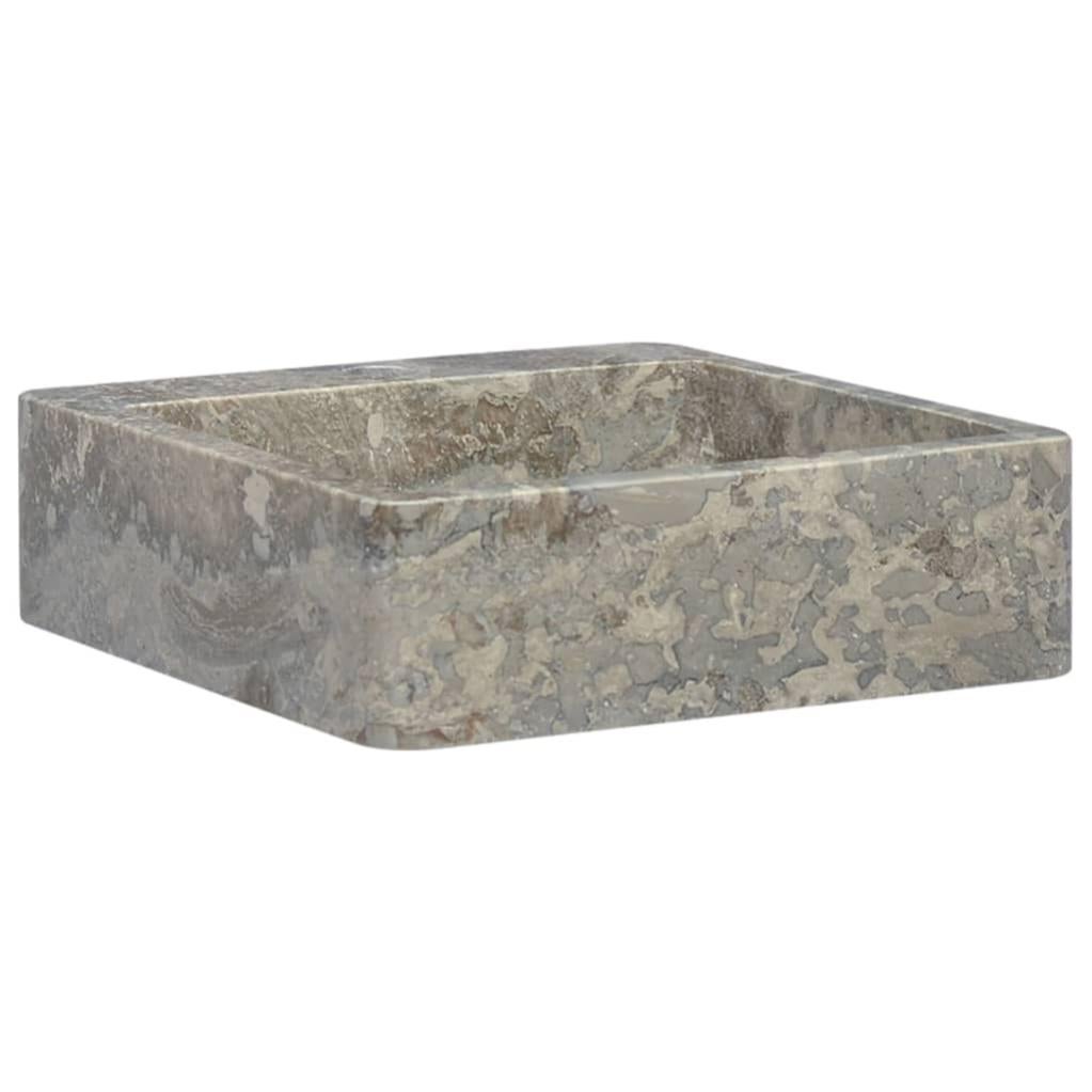 Lavandino In Marmo Grigio 53x40x15 Cm - Lavabo Moderno Per Bagno, Fatto A Mano - Foto 6