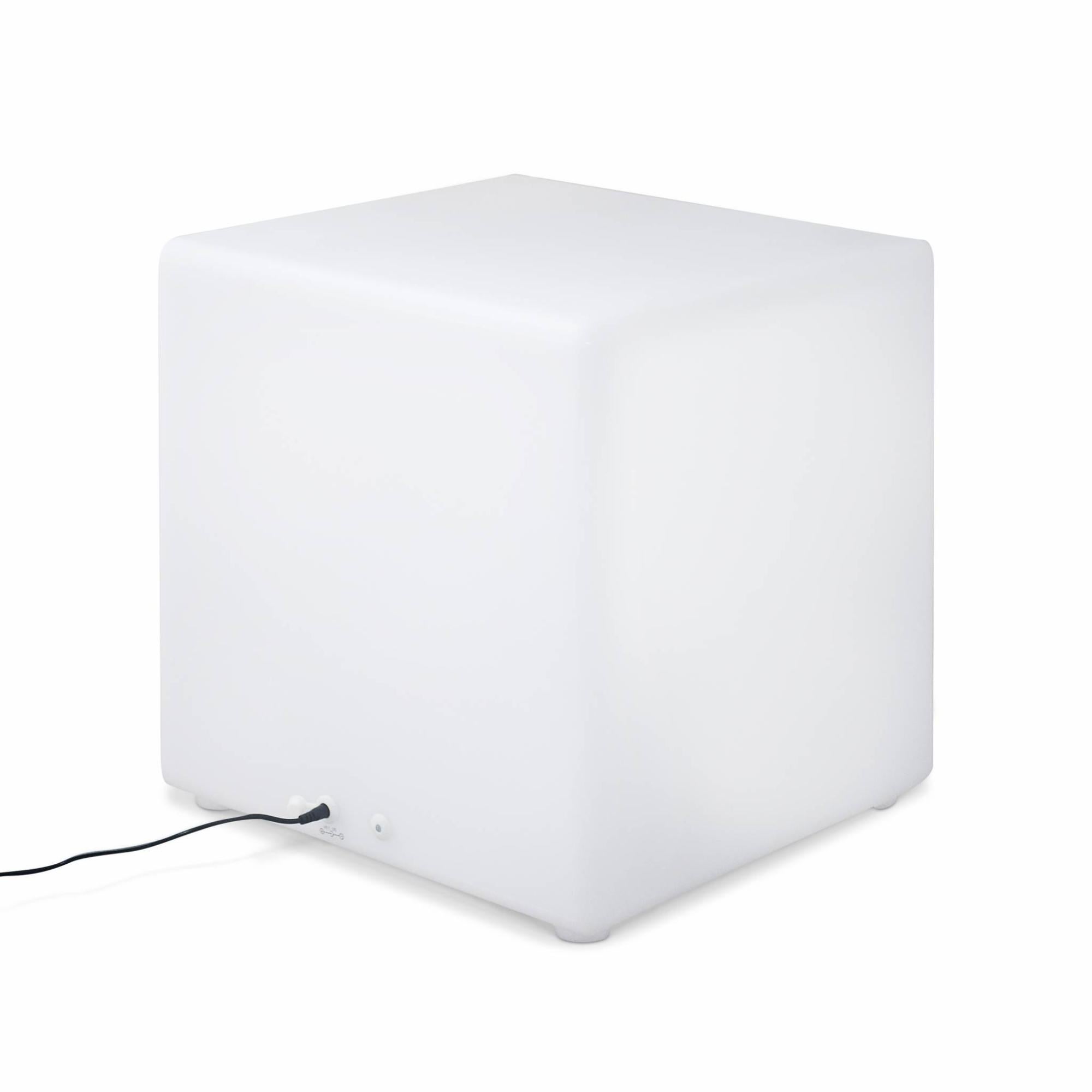 Cube LED 40cm – Cube décoratif lumineux 40x40cm commande à blanc chaud 