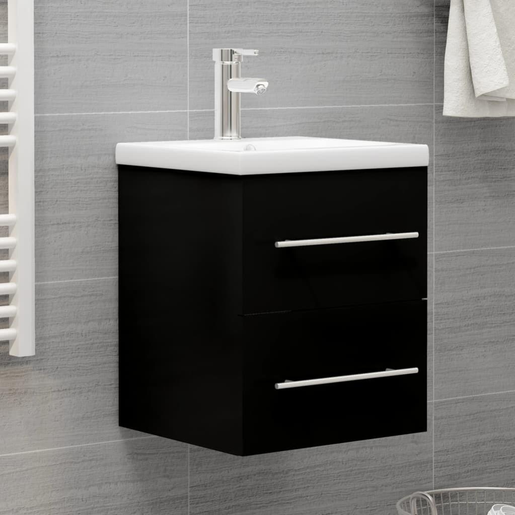 VidaXL Armadio Da Bagno Nero 30x30x130 Cm In Truciolato | Leroy Merlin