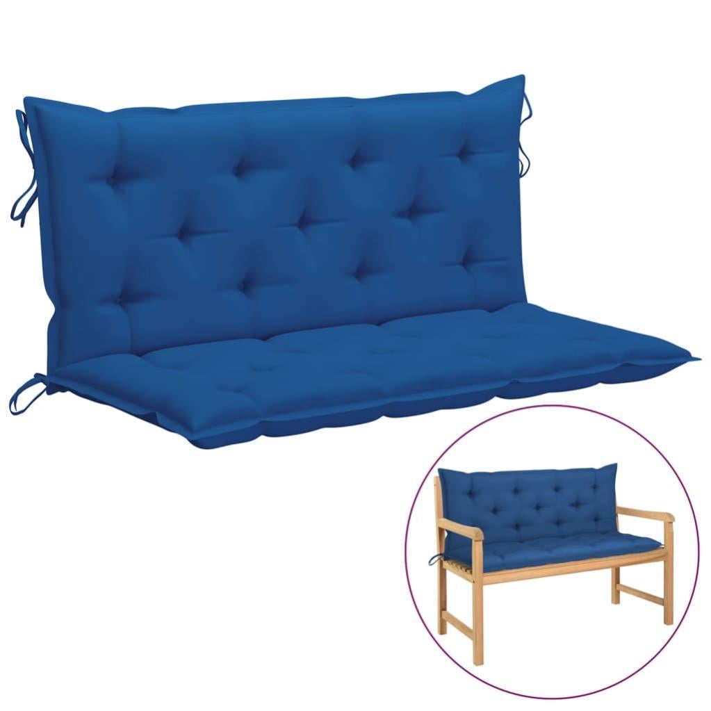 VidaXL Cuscino Per Pallet Blu Royal 70x40x12 Cm, Impermeabile In Poliestere Oxford, Per Esterni E Interni