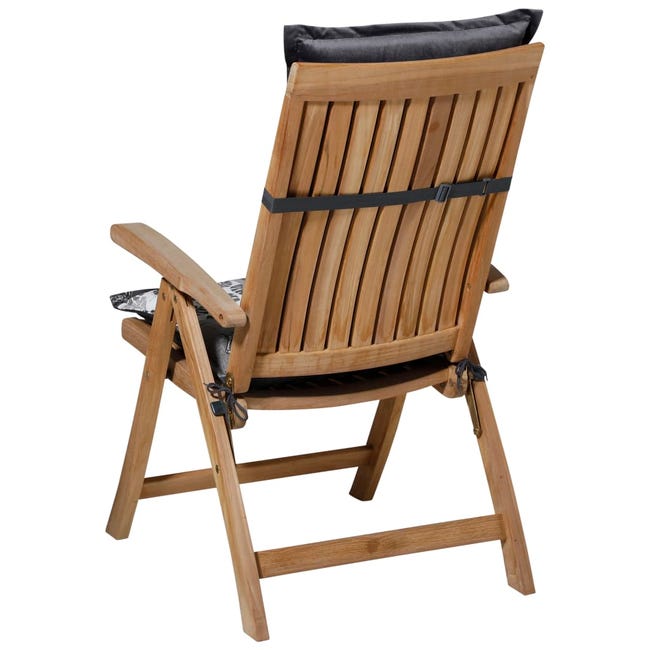 Cuscino sedia con schienale alto Bambù grigio