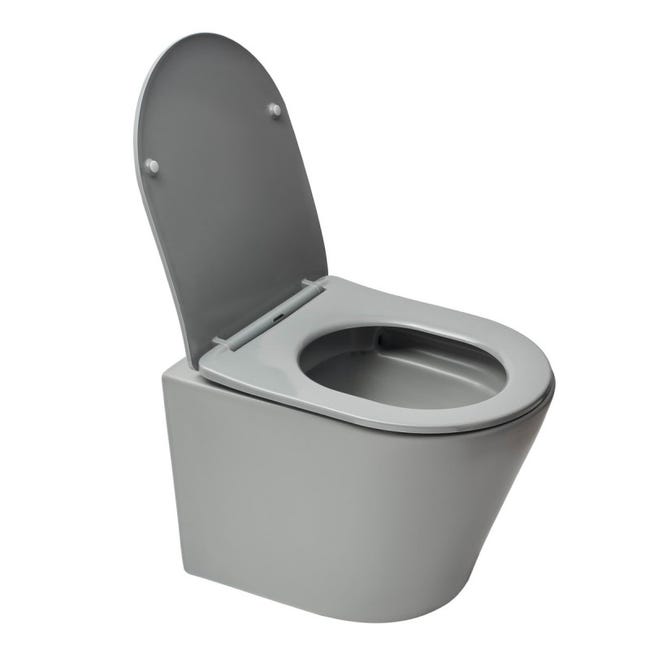 Swiss Aqua Technologies Infinitio Abattant de WC rectangulaire, Avec frein  de chute, Noir (SATINFP12BKM)