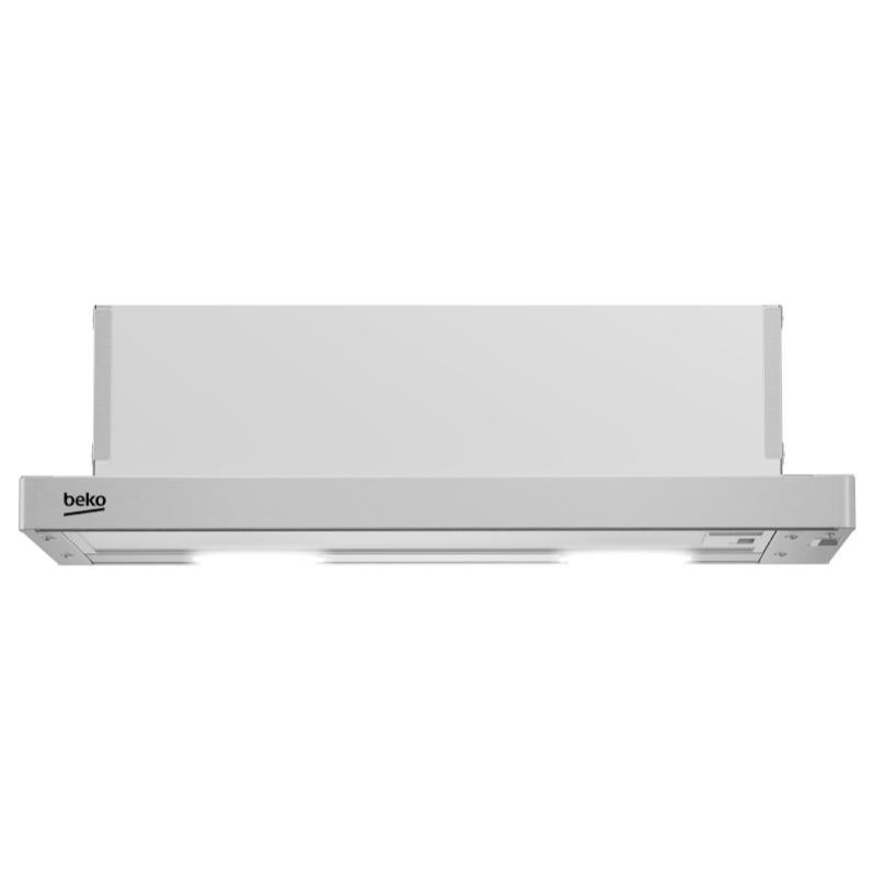 Beko Hotte de cuisine télescopique en inox, avec 3 vitesses, filtres compatibles lavevaisselle