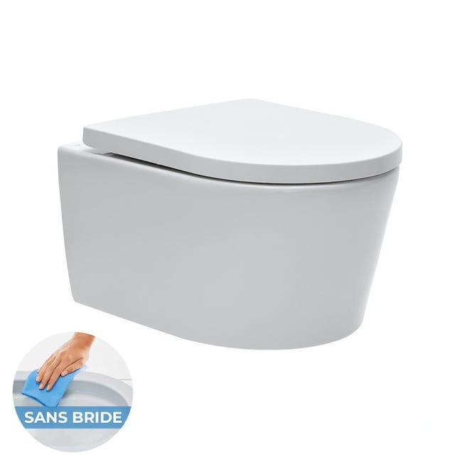 Toilette complète blanche avec couvercle de réservoir et siège Barcelone  TCOEX - Habitium®