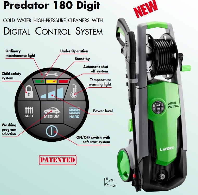Lavor HDR Predator 180 DIGIT Nettoyeur haute pression 180 bar à eau froide