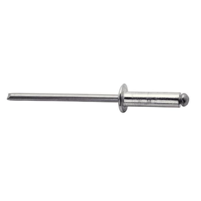 40 Rivetti Ciechi In Alluminio 4.8x12 Mm - A Flangia Larga, Per Metallo, Plastica E Pelle (Nero)
