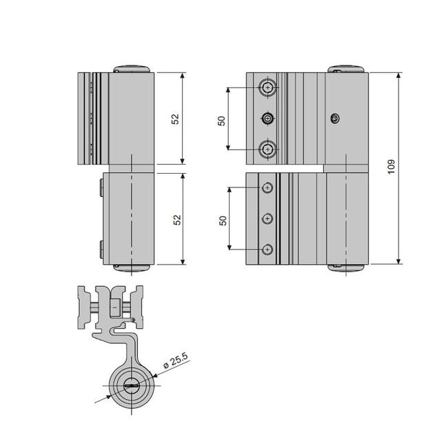 Fapim - Paumelle à clamer pour porte légère ou porte-fenêtre type Venice  Baby gorge de 10 x 14,5 mm gris alu - Bloque-porte - Rue du Commerce