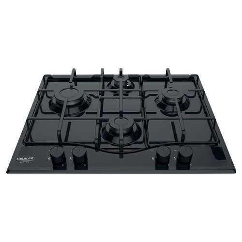 Piano Cottura Gas Hotpoint Newstyle Pcn 642 Ha(bk) Nero Griglie In Pia |  Leroy Merlin