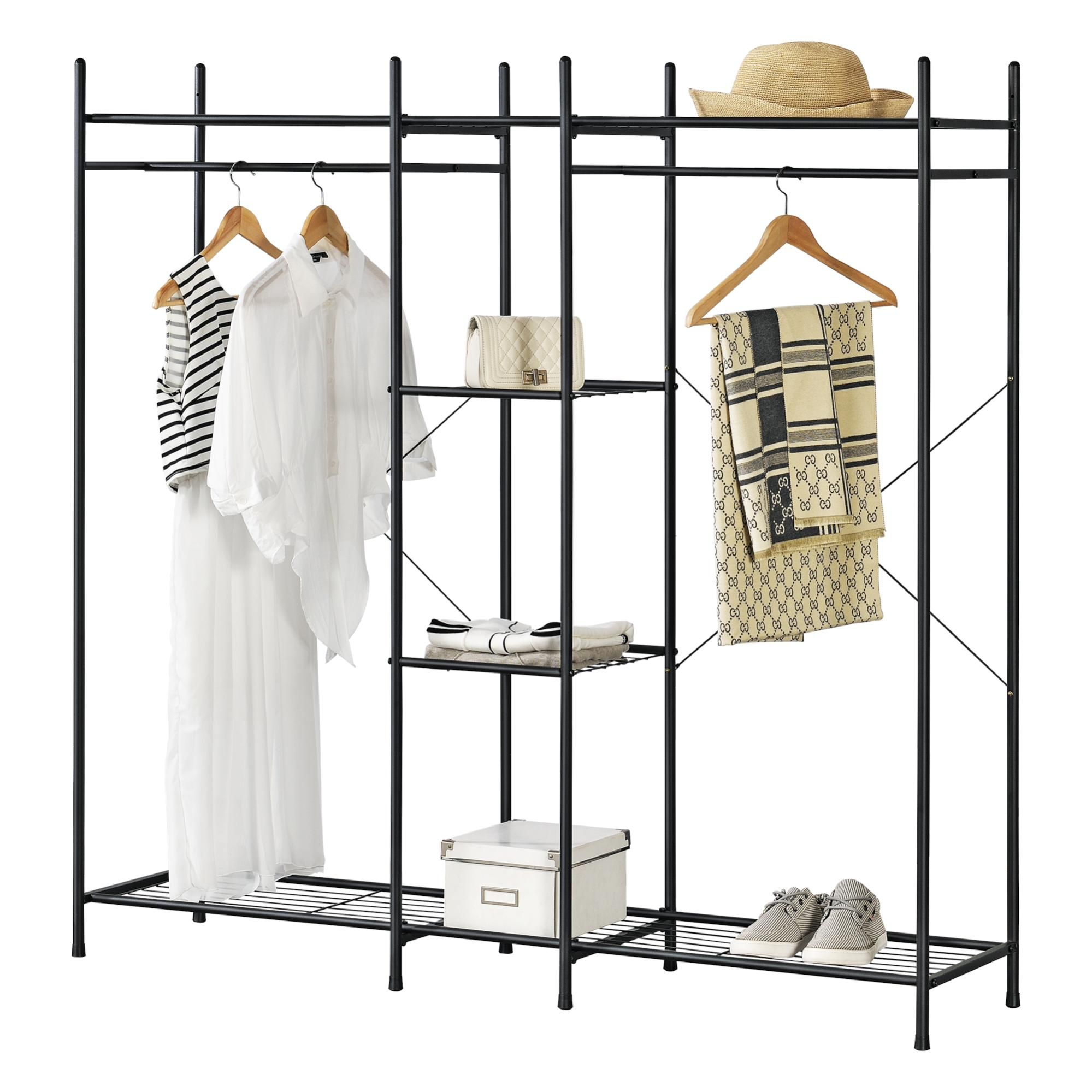 Armario para Ropa Perchero 150 x 150 x 40 cm 4 Estantes y 2