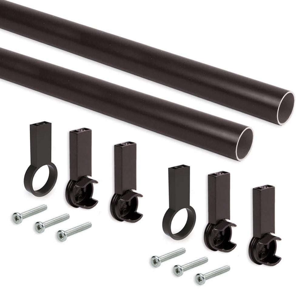 Asta Appendiabiti Retrattile In Alluminio 46 Cm - Risparmia Spazio In Armadio, Porta Fino A 30 Kg - 6