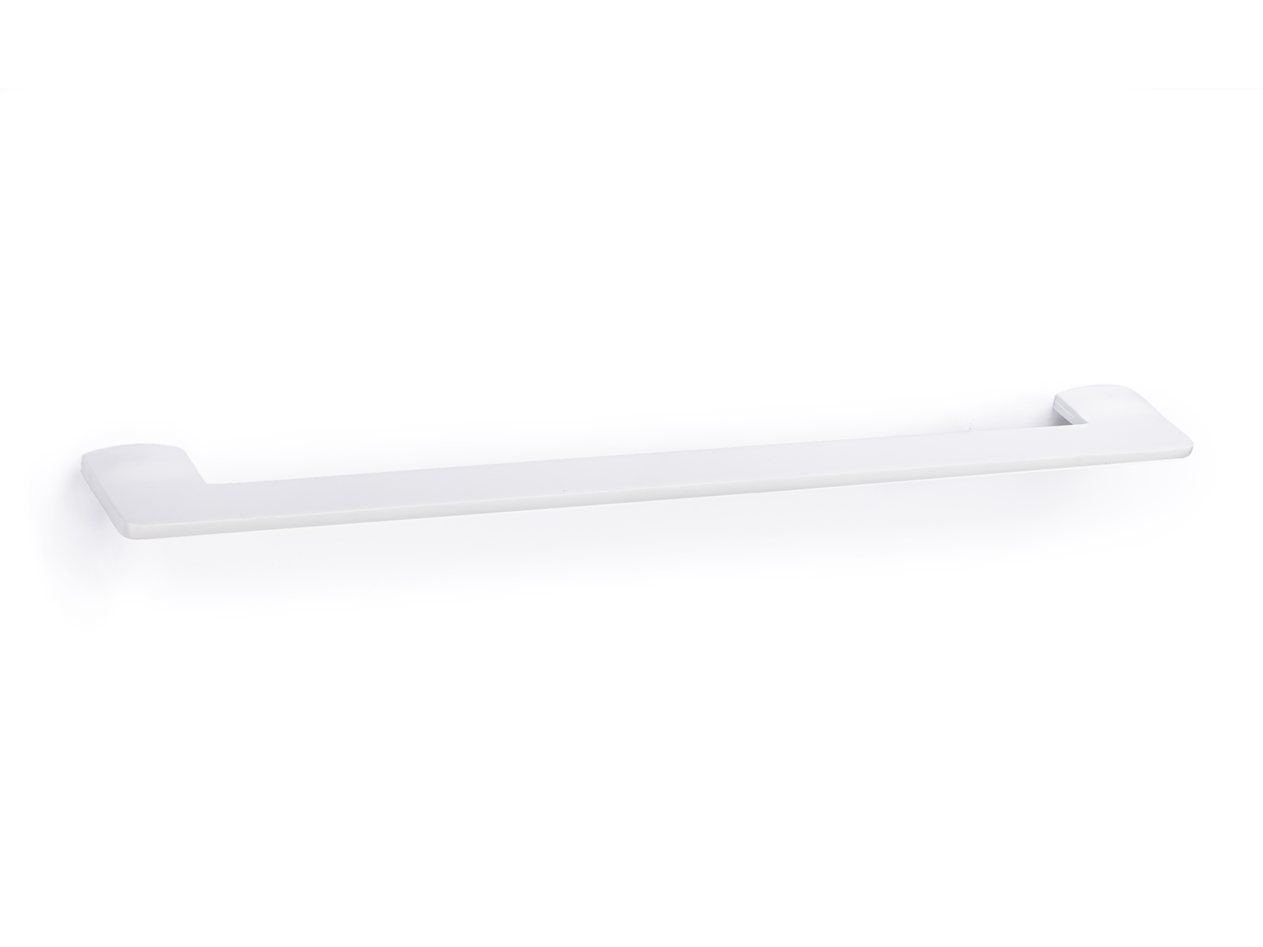 Manche en Zamak finition blanc mat, dimensions: 350x40x10mm et inserts ...