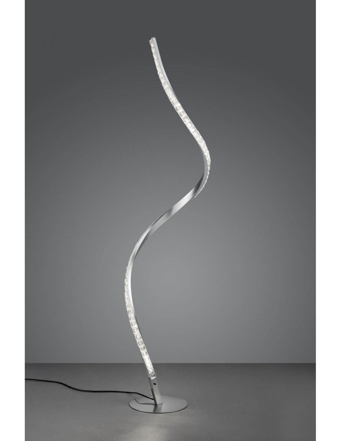 Piantana Moderna Rubin Led Dimmerabile RGB Effetto Cristallo H116 Cm Trio Lighting 82679009