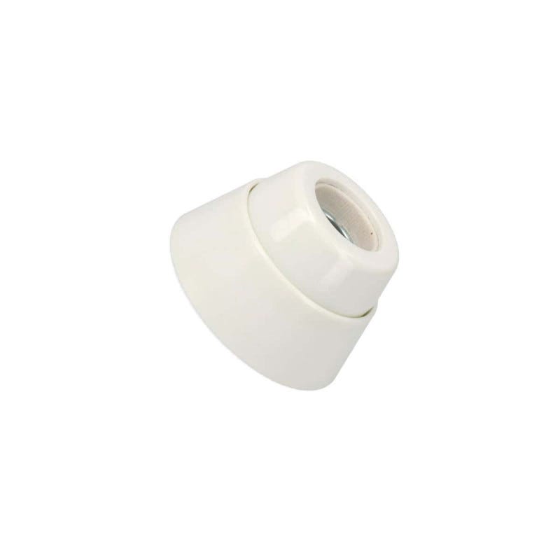 Portalámparas E27 porcelana para zócalo inclinado con interruptor – Ludory