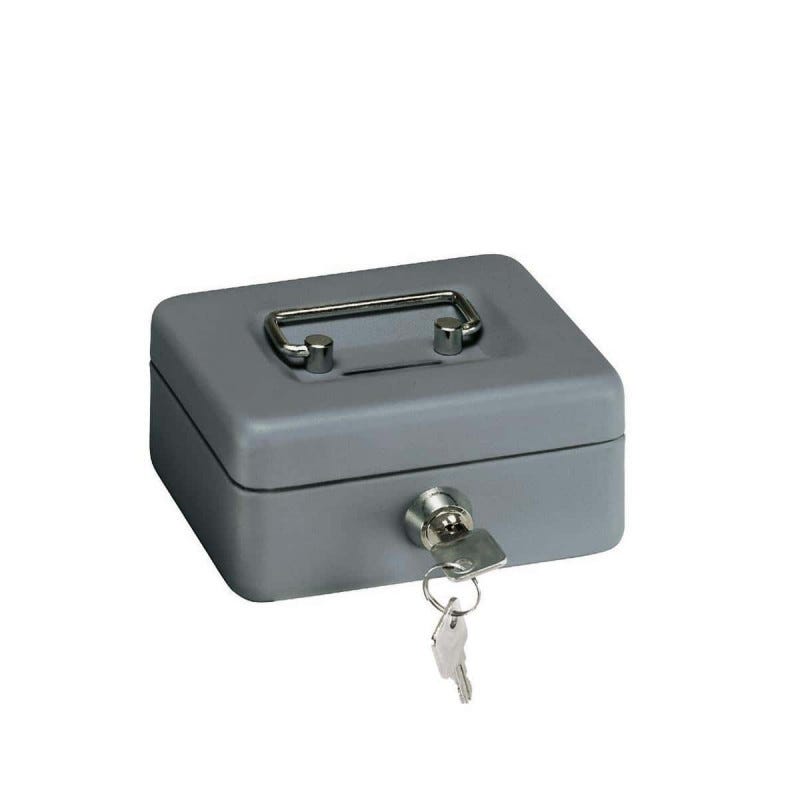 Caja de caudales metálica nº 3 con cerradura de llave, asa y