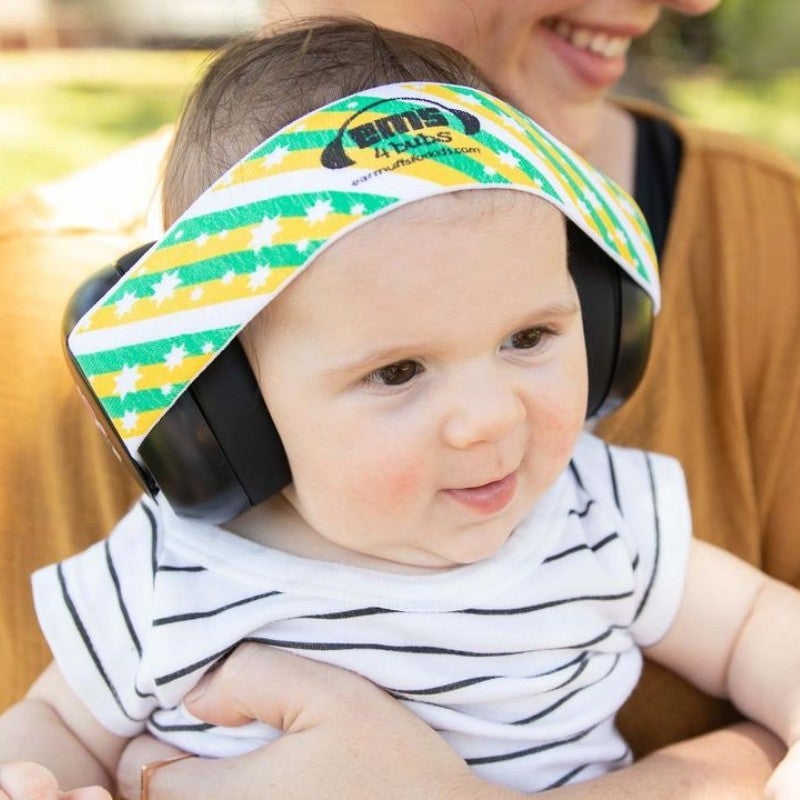 Casque Antibruit Pour Bebe Ems 4 Kids Coque Noire Avec Bandeau Jaune Etoile Leroy Merlin